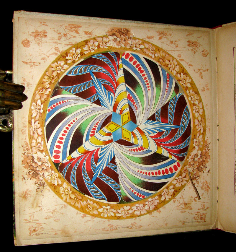 1899 Scarce Nister Revolving Toy Book - WONDERLAND PICTURES - 6 chromolithographed volvelles.