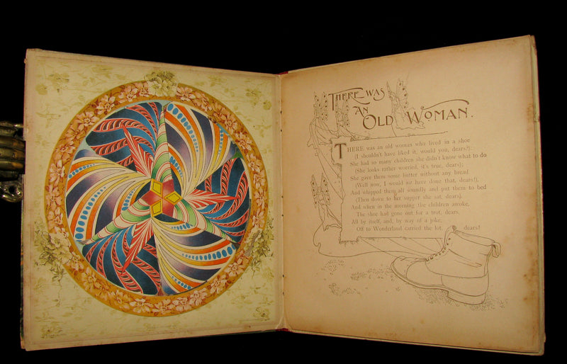 1899 Scarce Nister Revolving Toy Book - WONDERLAND PICTURES - 6 chromolithographed volvelles.