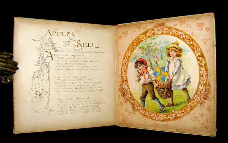 1899 Scarce Nister Revolving Toy Book - WONDERLAND PICTURES - 6 chromolithographed volvelles.