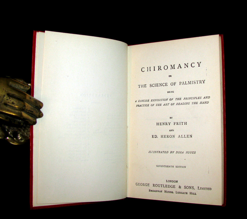 1900 Scarce CHIROMANCY Book -  The Science of Palmistry by Henry Frith. Illustrated.