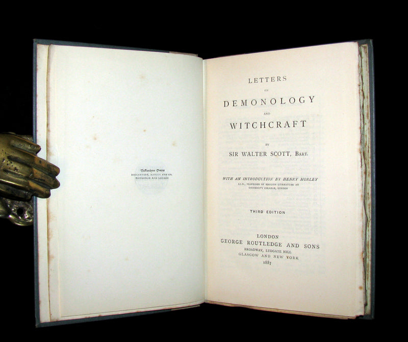 1887 Rare Book - Demonology and Witchcraft - WITCHES & FAIRIES by Sir Walter Scott.