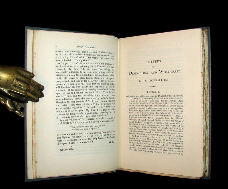 1887 Rare Book - Demonology and Witchcraft - WITCHES & FAIRIES by Sir Walter Scott.