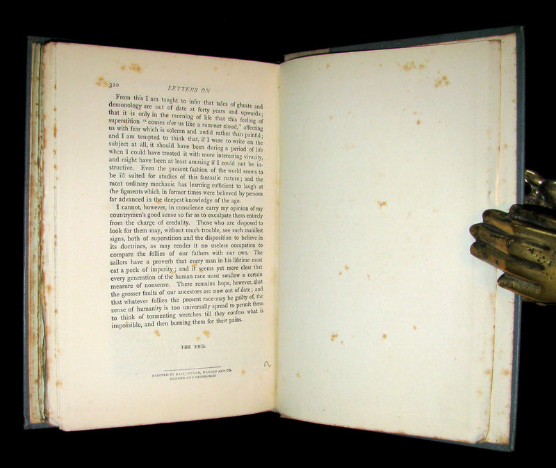 1887 Rare Book - Demonology and Witchcraft - WITCHES & FAIRIES by Sir Walter Scott.