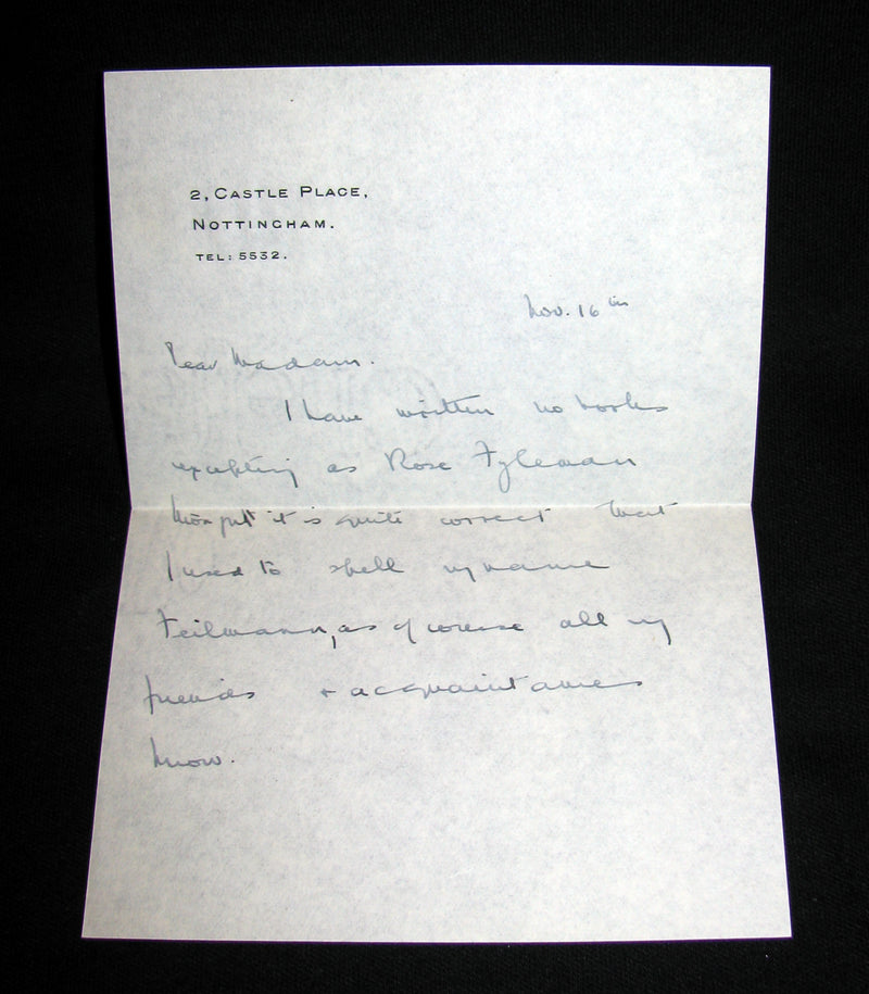 1925 Signed Book - Rose Fyleman - Fairies and Friends + Signed Letter. First Edition.