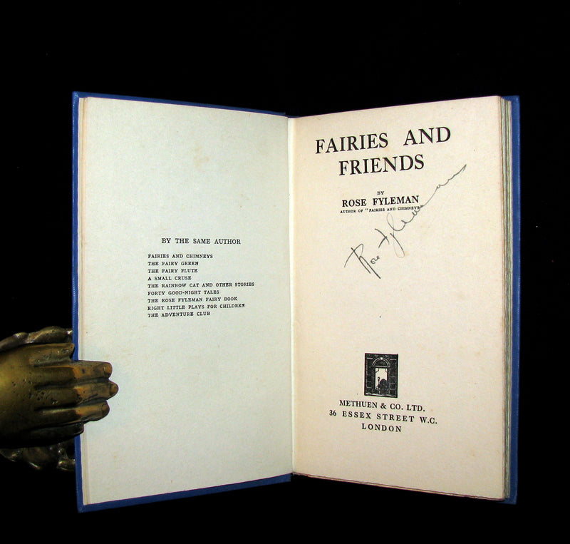 1925 Signed Book - Rose Fyleman - Fairies and Friends + Signed Letter. First Edition.