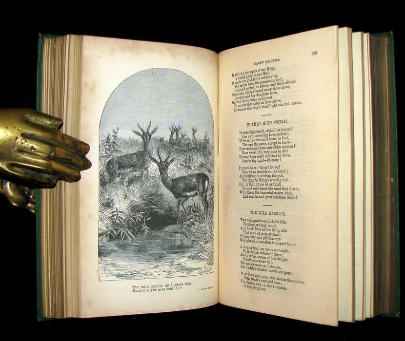 1870 Rare Victorian Book - Poems by Lord Byron illustrated by Foster & Gilbert.