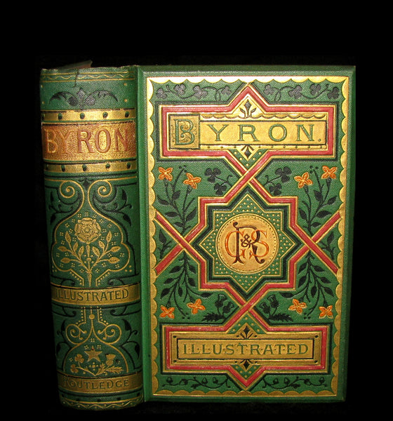 1870 Rare Victorian Book - Poems by Lord Byron illustrated by Foster & Gilbert.