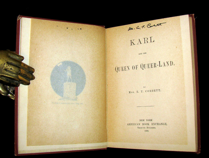 1880 Scarce SIGNED 1stED - KARL and THE QUEEN OF QUEER-LAND (The Fairy of The Moonbeam).