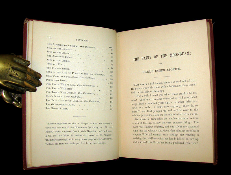 1880 Scarce SIGNED 1stED - KARL and THE QUEEN OF QUEER-LAND (The Fairy of The Moonbeam).