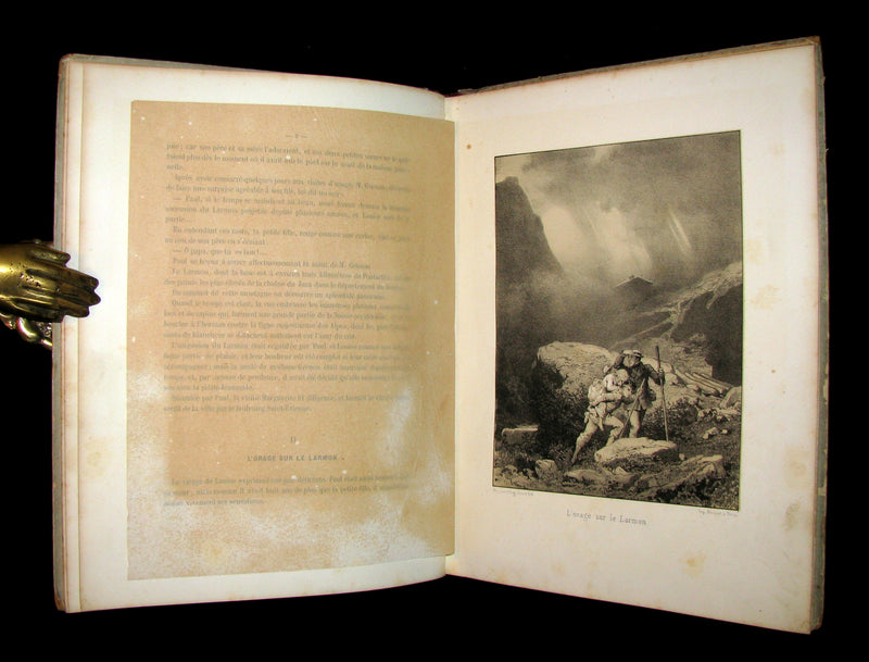 1870 Rare French Ballooning Book - Aventures de Paul enlevé par un ballon - Adventures of Paul Abducted by a Balloon.