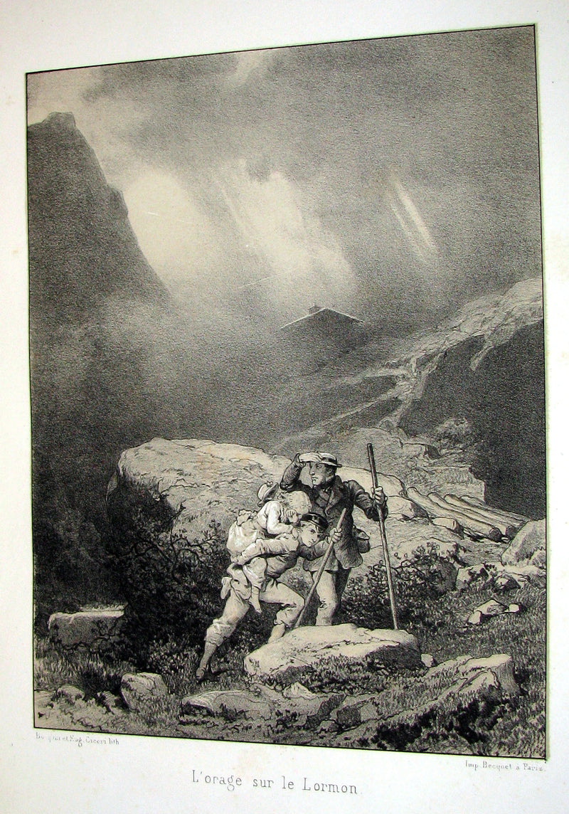 1870 Rare French Ballooning Book - Aventures de Paul enlevé par un ballon - Adventures of Paul Abducted by a Balloon.