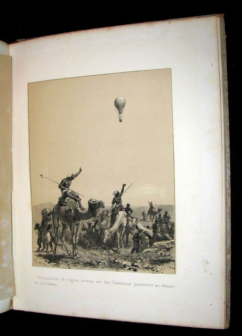 1870 Rare French Ballooning Book - Aventures de Paul enlevé par un ballon - Adventures of Paul Abducted by a Balloon.