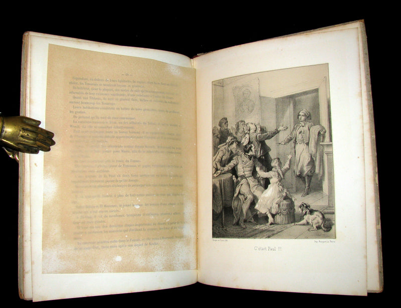 1870 Rare French Ballooning Book - Aventures de Paul enlevé par un ballon - Adventures of Paul Abducted by a Balloon.