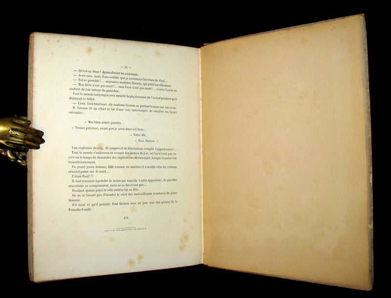 1870 Rare French Ballooning Book - Aventures de Paul enlevé par un ballon - Adventures of Paul Abducted by a Balloon.