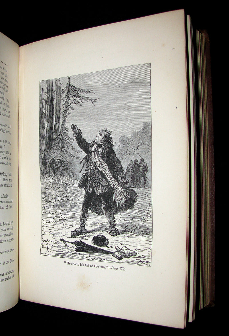 1874 Rare Victorian Book - JULES VERNE - The FUR COUNTRY or Seventy Degrees North Latitude. 4th Edition.