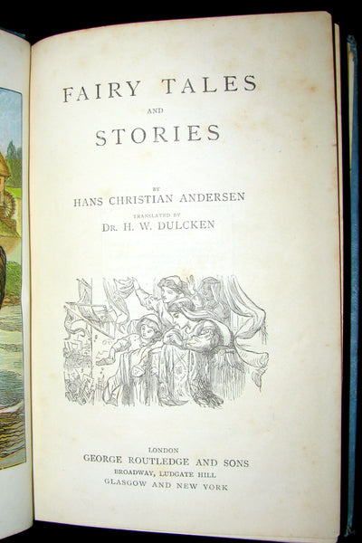 1890 Scarce Victorian Edition - Hans Christian Andersen - FAIRY TALES and Stories.