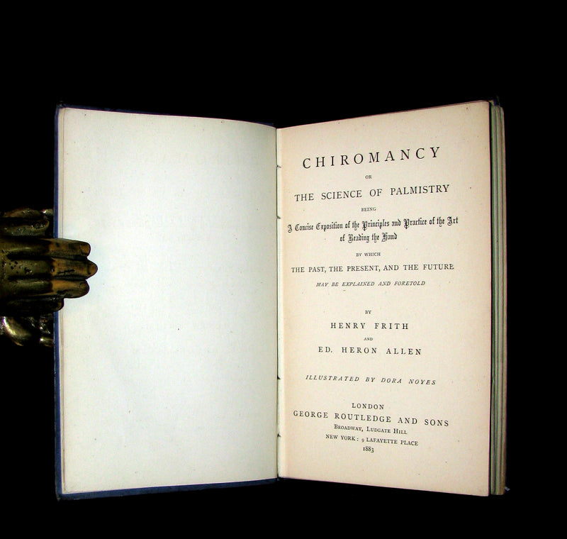 1883 Scarce 1st EDITION -  CHIROMANCY - The Science of Palmistry by Henry Frith.