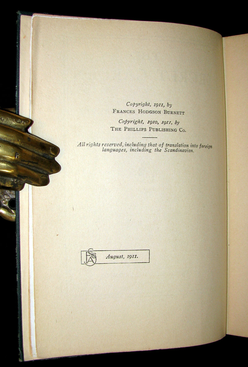 1911 Rare Book - The Secret Garden by Frances Hodgson Burnett. Second Edition.
