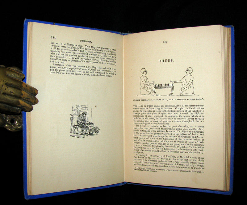 1880 Scarce Book ~ Games of Skill and Conjuring Illustrated (Draughts, Chess, Legerdemain, tricks, etc.).