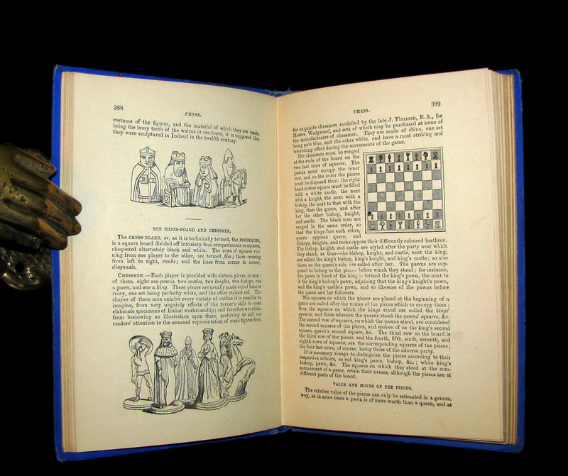 1880 Scarce Book ~ Games of Skill and Conjuring Illustrated (Draughts, Chess, Legerdemain, tricks, etc.).