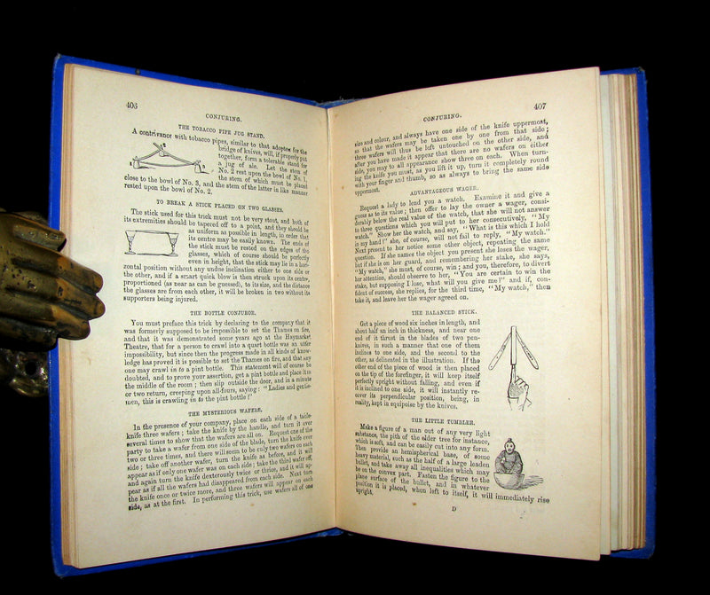 1880 Scarce Book ~ Games of Skill and Conjuring Illustrated (Draughts, Chess, Legerdemain, tricks, etc.).