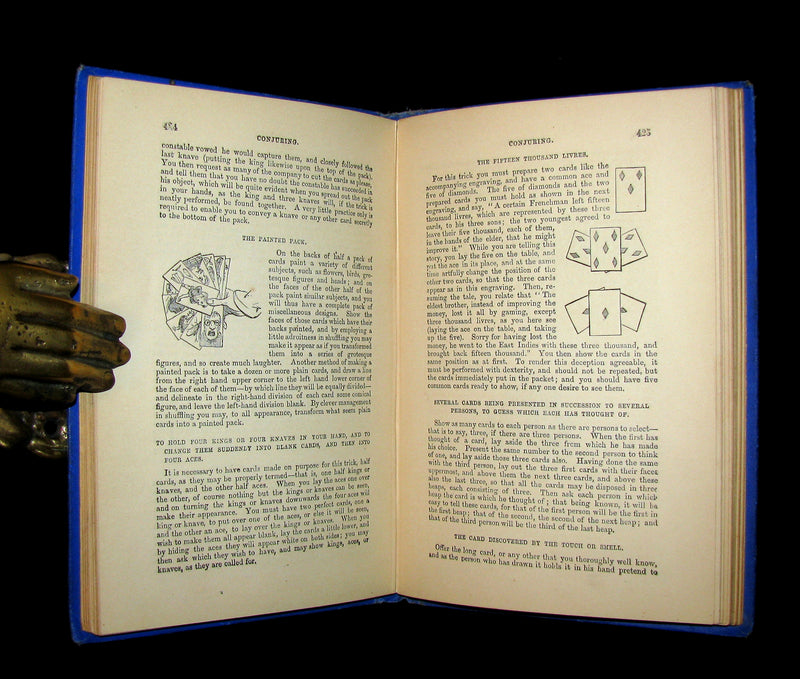 1880 Scarce Book ~ Games of Skill and Conjuring Illustrated (Draughts, Chess, Legerdemain, tricks, etc.).