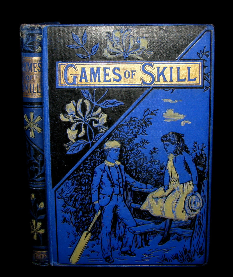 1880 Scarce Book ~ Games of Skill and Conjuring Illustrated (Draughts, Chess, Legerdemain, tricks, etc.).