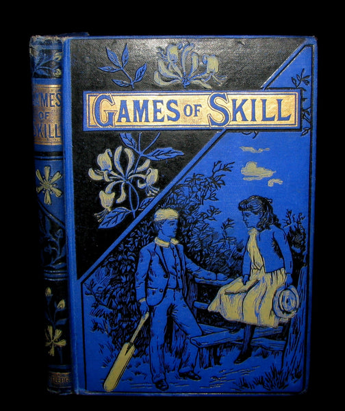 1880 Scarce Book ~ Games of Skill and Conjuring Illustrated (Draughts, Chess, Legerdemain, tricks, etc.).