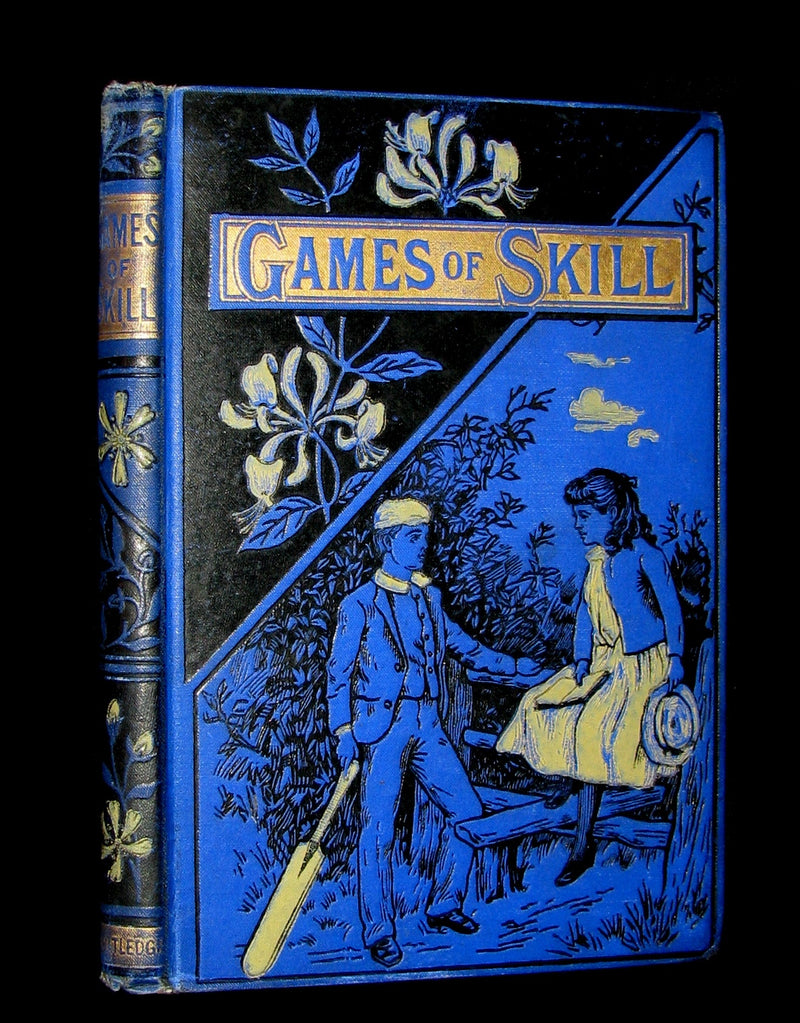 1880 Scarce Book ~ Games of Skill and Conjuring Illustrated (Draughts, Chess, Legerdemain, tricks, etc.).