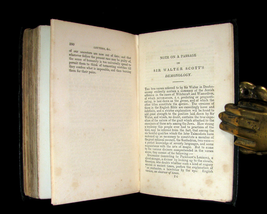 1831 Rare 2nd EDITION - Letters on Demonology & Witchcraft - WITCHES & FAIRIES by Walter Scott.