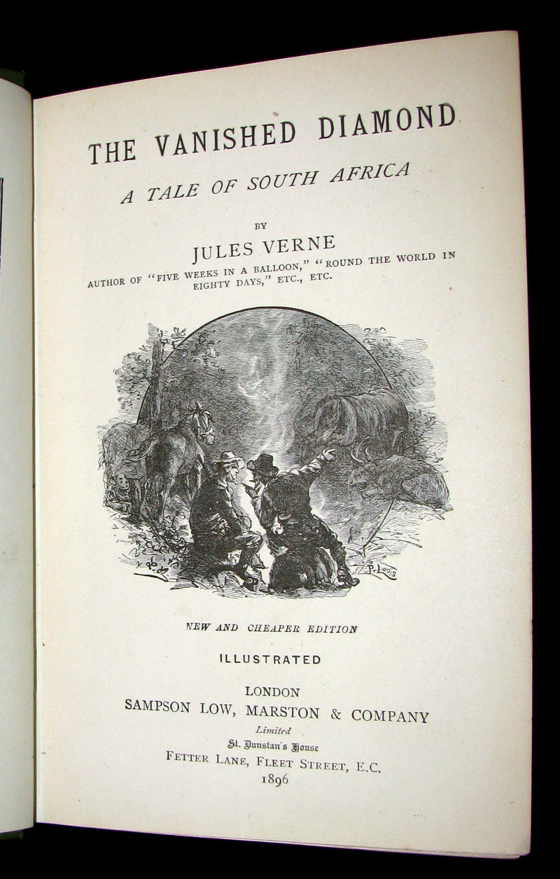 1896 Scarce Edition - Jules Verne - The Vanished Diamond: A Tale of South Africa.