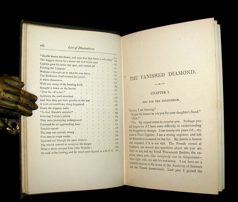 1896 Scarce Edition - Jules Verne - The Vanished Diamond: A Tale of South Africa.