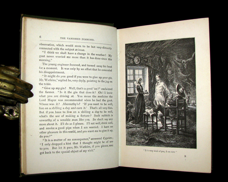 1896 Scarce Edition - Jules Verne - The Vanished Diamond: A Tale of South Africa.