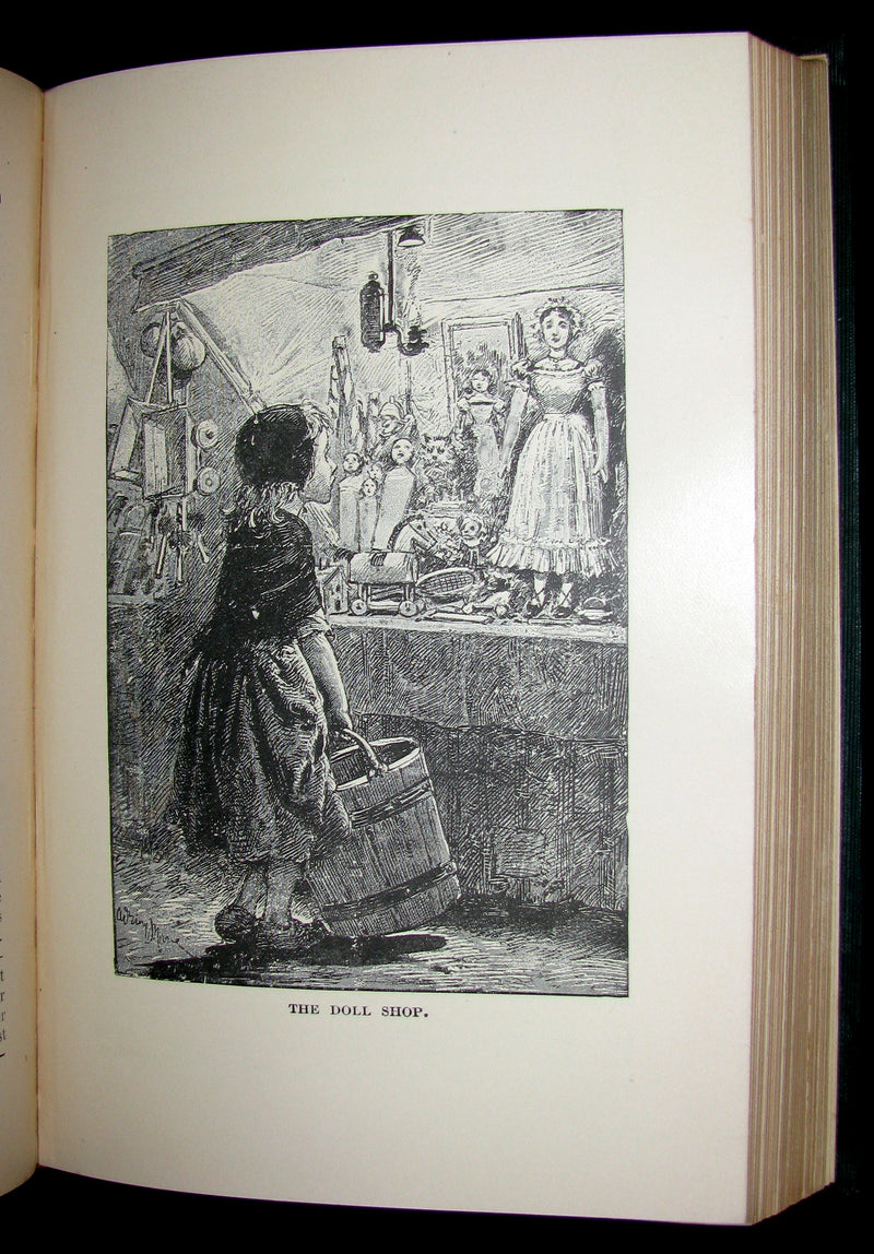 1887 Rare Victorian Book set - LES MISERABLES by Victor Hugo. Illustrated.