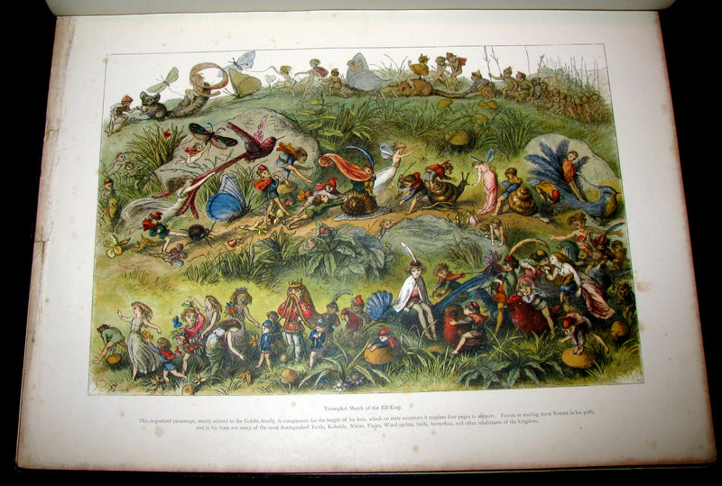 1875 Rare Richard Doyle Book - In FAIRYLAND : A Series of Pictures from the ELF-WORLD. 2nd EDITION.