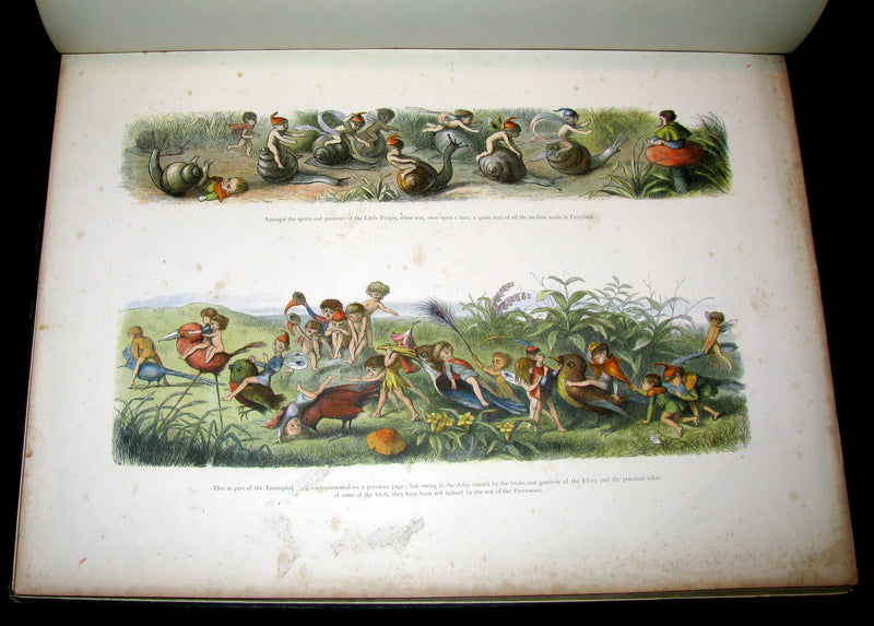 1875 Rare Richard Doyle Book - In FAIRYLAND : A Series of Pictures from the ELF-WORLD. 2nd EDITION.