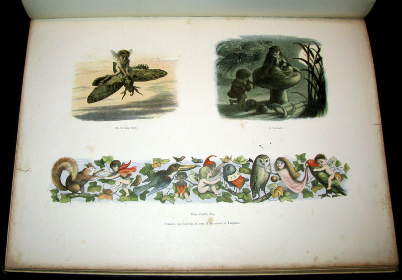 1875 Rare Richard Doyle Book - In FAIRYLAND : A Series of Pictures from the ELF-WORLD. 2nd EDITION.