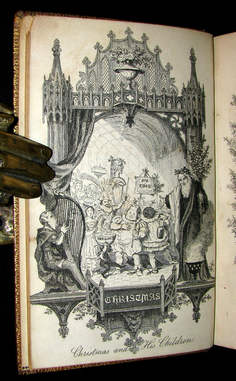 1837 Scarce Book ~ The Book of CHRISTMAS - Traditions, Superstitions. Illustrated by Robert Seymour.