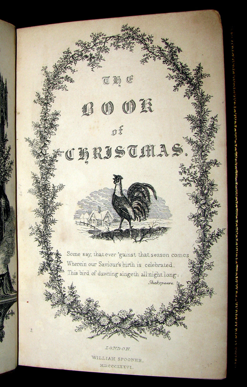 1837 Scarce Book ~ The Book of CHRISTMAS - Traditions, Superstitions. Illustrated by Robert Seymour.