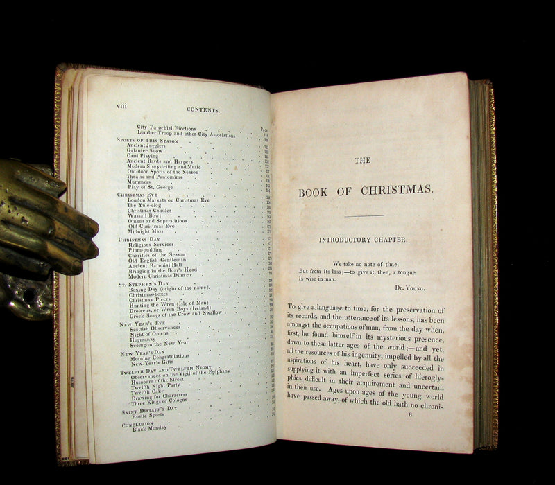 1837 Scarce Book ~ The Book of CHRISTMAS - Traditions, Superstitions. Illustrated by Robert Seymour.