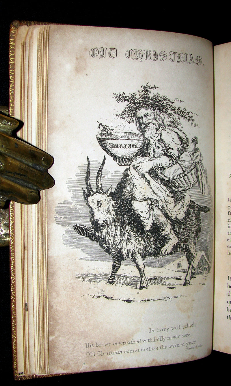 1837 Scarce Book ~ The Book of CHRISTMAS - Traditions, Superstitions. Illustrated by Robert Seymour.