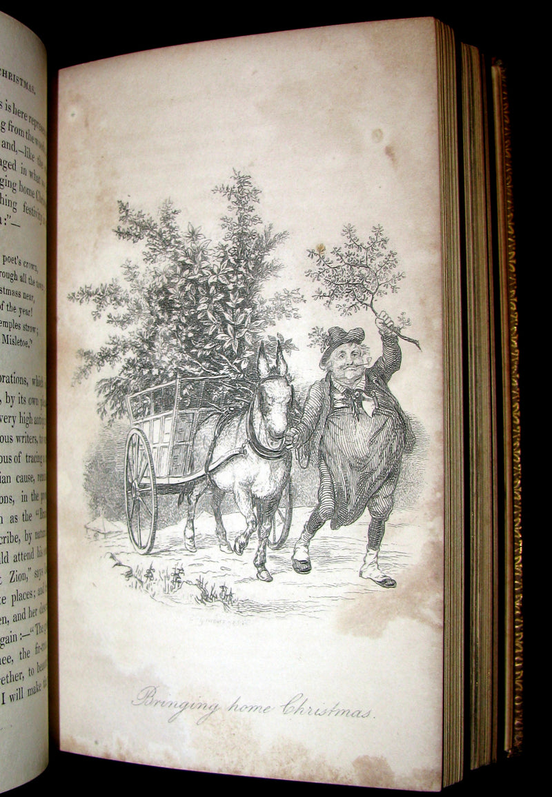1837 Scarce Book ~ The Book of CHRISTMAS - Traditions, Superstitions. Illustrated by Robert Seymour.