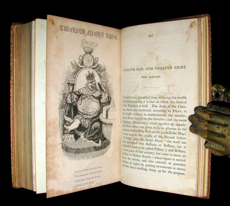 1837 Scarce Book ~ The Book of CHRISTMAS - Traditions, Superstitions. Illustrated by Robert Seymour.
