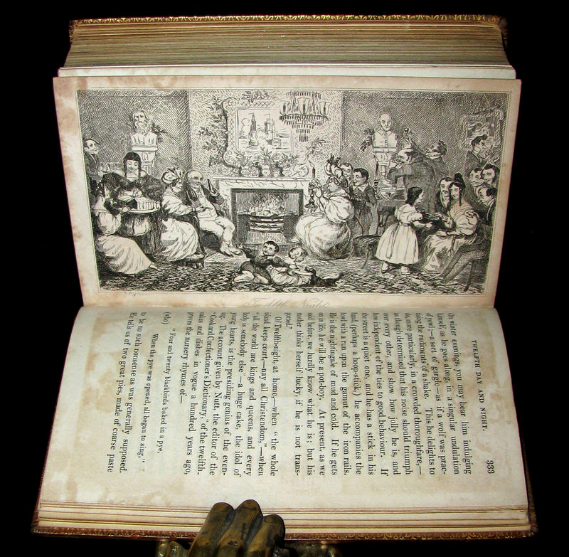 1837 Scarce Book ~ The Book of CHRISTMAS - Traditions, Superstitions. Illustrated by Robert Seymour.