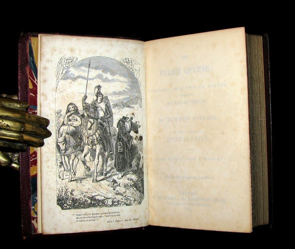 1855 Rare Fairy Queen Book ~ The FAERIE QUEENE by Edmund SPENSER Illustrated by Corbould.
