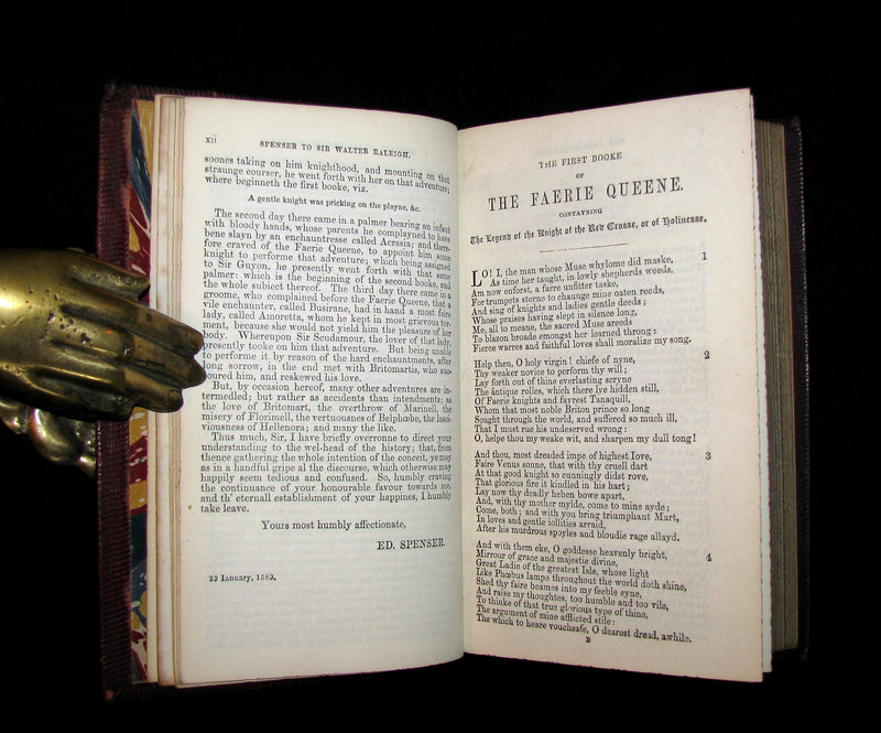 1855 Rare Fairy Queen Book ~ The FAERIE QUEENE by Edmund SPENSER Illustrated by Corbould.