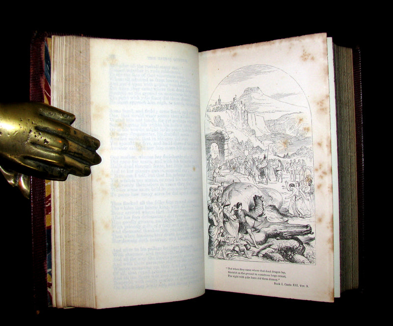 1855 Rare Fairy Queen Book ~ The FAERIE QUEENE by Edmund SPENSER Illustrated by Corbould.