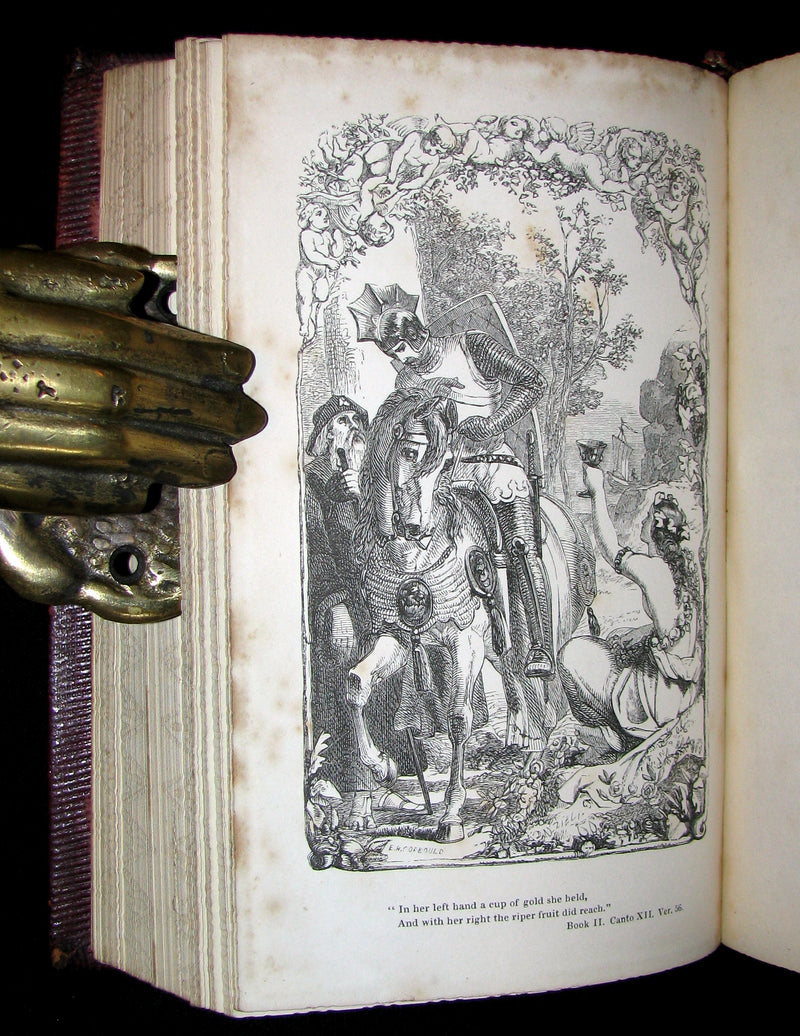 1855 Rare Fairy Queen Book ~ The FAERIE QUEENE by Edmund SPENSER Illustrated by Corbould.