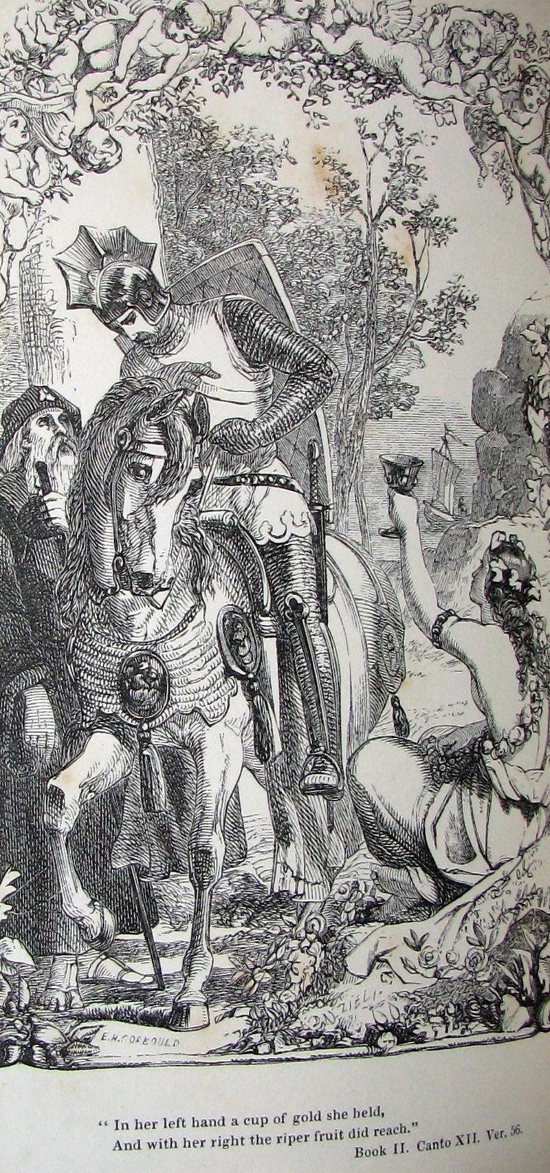 1855 Rare Fairy Queen Book ~ The FAERIE QUEENE by Edmund SPENSER Illustrated by Corbould.