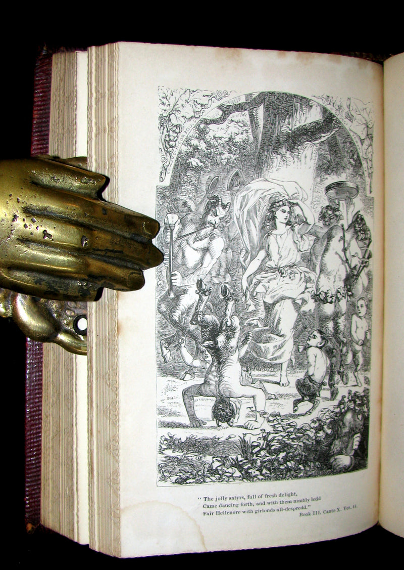 1855 Rare Fairy Queen Book ~ The FAERIE QUEENE by Edmund SPENSER Illustrated by Corbould.